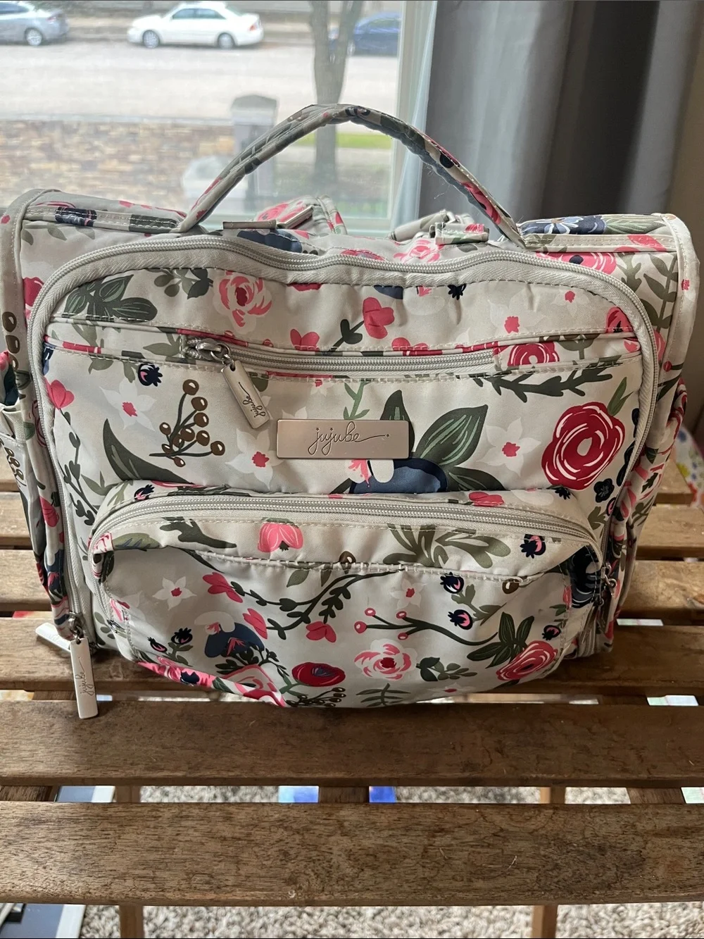 Ju-Ju-Be Floral Convertible Diaper Bag Backpack - floral flowers design
